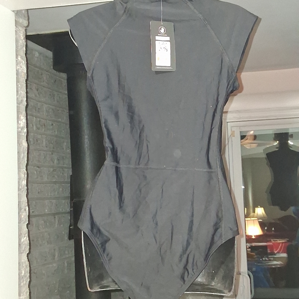 Body Glove Black Zip-Up Bodysuit